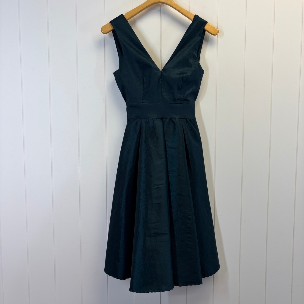 Iris Formal Hoco Fit & Flare Midi Dress Women Size S Cocktail Retro Chic Elegant